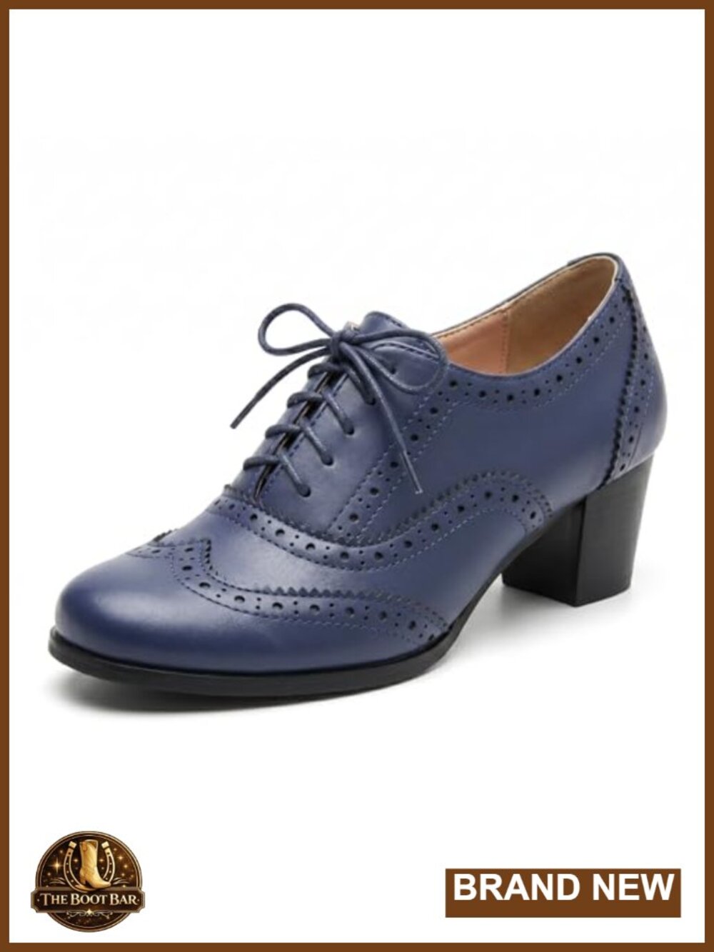 Women's Vintage Oxford Shoes 1950s Lace Up Chunky Platform